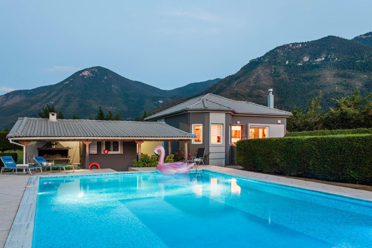 Villa Stymfalia - Luxury Mansion With Private Pool Karteri  Ngoại thất bức ảnh